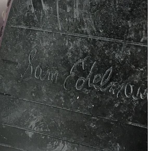 Sam Edelman Yesenia Studded Peep Toe Pump Heels Dark Pink Fuschia sz 6.5 6 1/2 - Picture 8 of 10